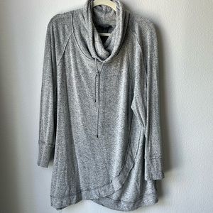 Asymmetric Cowl Neck Sweater